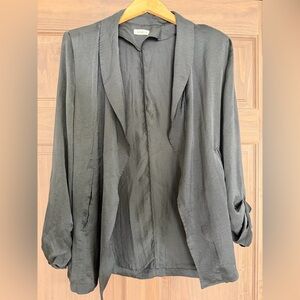Silky Open-Front Blazer L